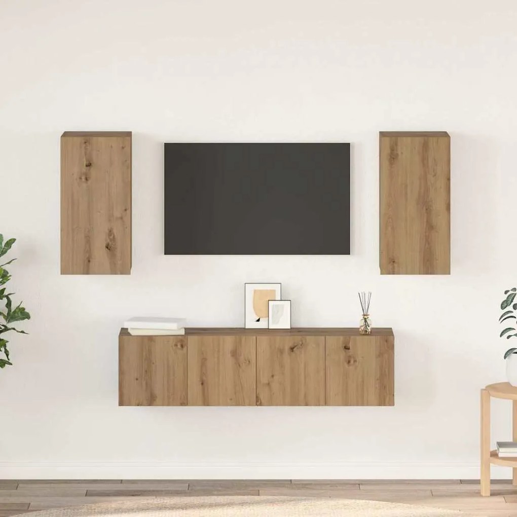 vidaXL Σετ επίπλου τηλεόρασης 4 pcs artisan δρυς 60 x 30 x 30 cm