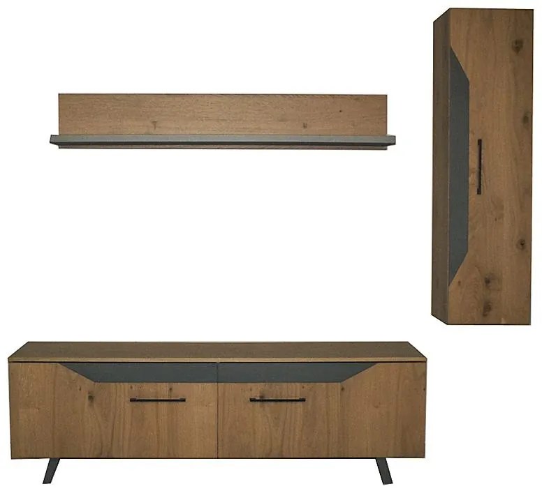 Ράφι τοίχου Jakarta Fylliana με Καπλαμά Δρυός Ρουστίκ 145x29x25 εκ. 145x29x25 εκ.