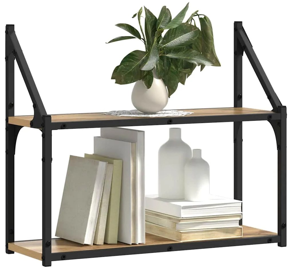 vidaXL Ράφι Τοίχου artisan δρυς 60 x 21 x 51 cm Επεξεργασμένο ξύλο