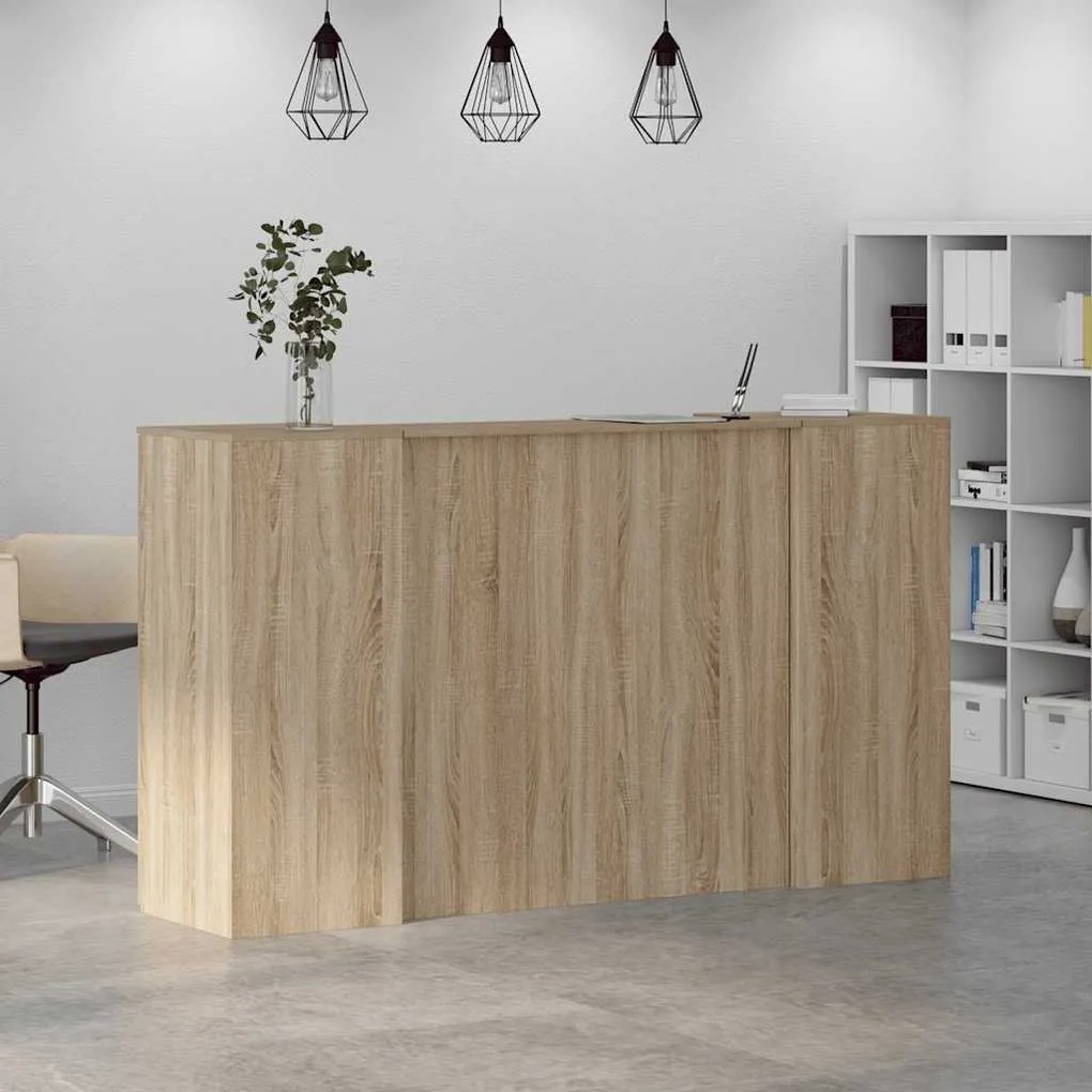 vidaXL Γραφείο υποδοχής Sonoma Δρυς 180x50x103,5εκ. Επεξεργασμένο Ξύλο