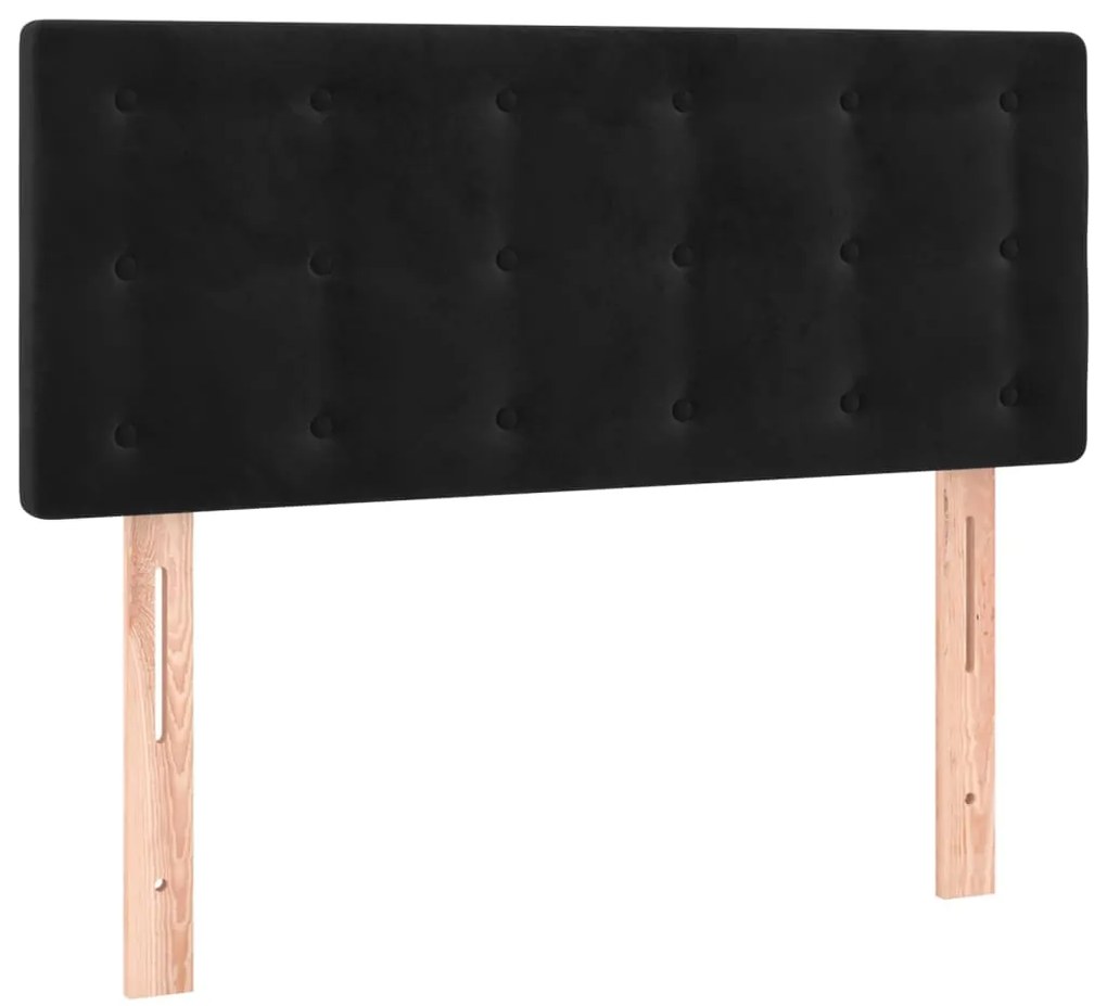 vidaXL Κεφαλάρι Κρεβατιού LED Μαύρο 80 x 5 x 78/88 εκ. Βελούδινο