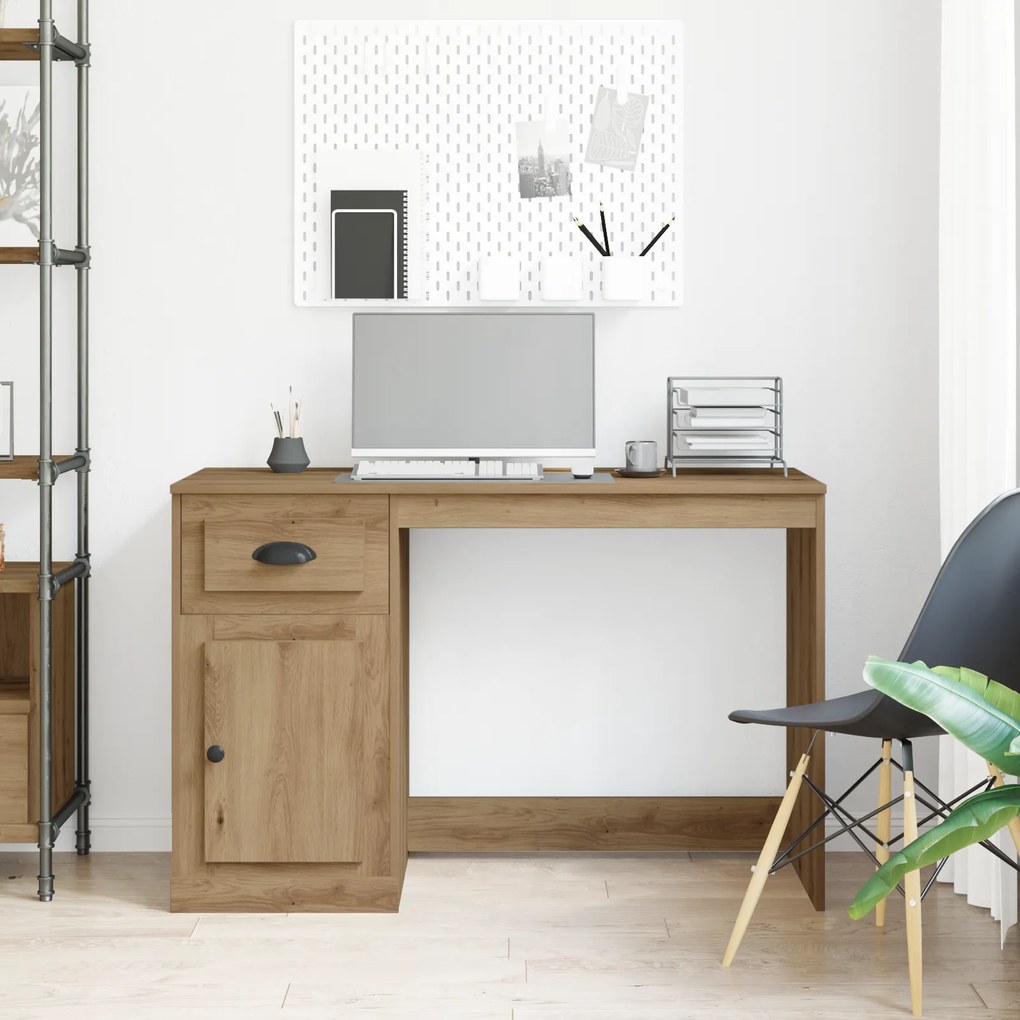 vidaXL γραφείο με αποθηκευτικά χώρο Artisan Oak 50x115x75 εκ Επεξεργασμένο ξύλο