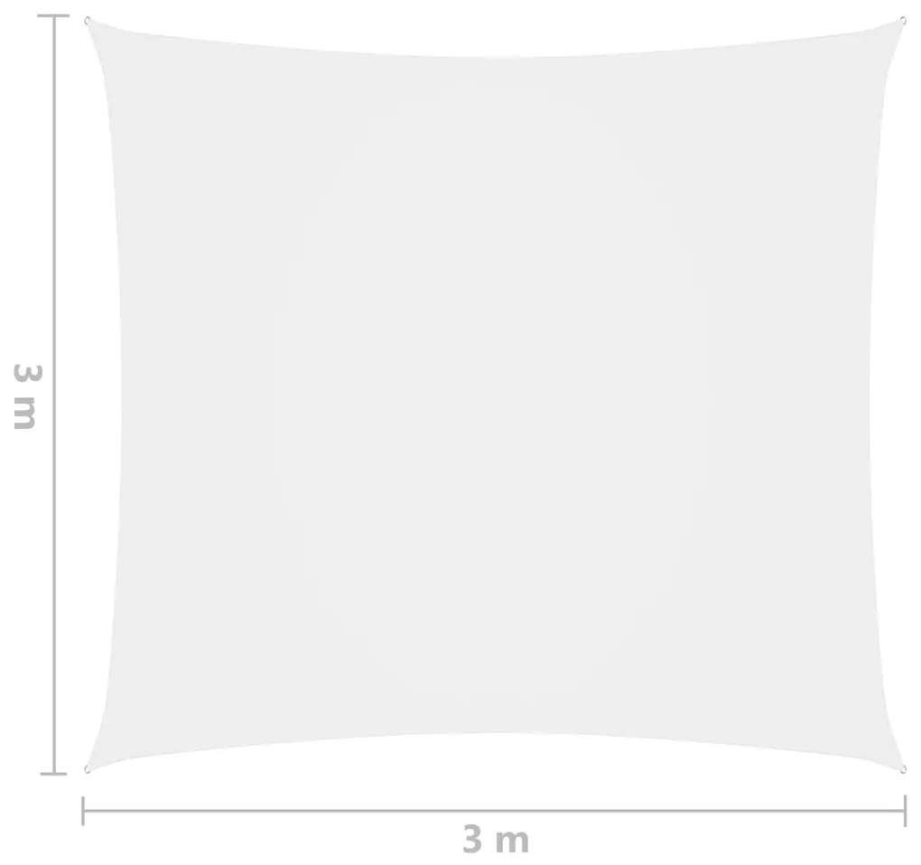 Πανί Σκίασης Τετράγωνο Λευκό 3 x 3 μ. από Ύφασμα Oxford - Λευκό