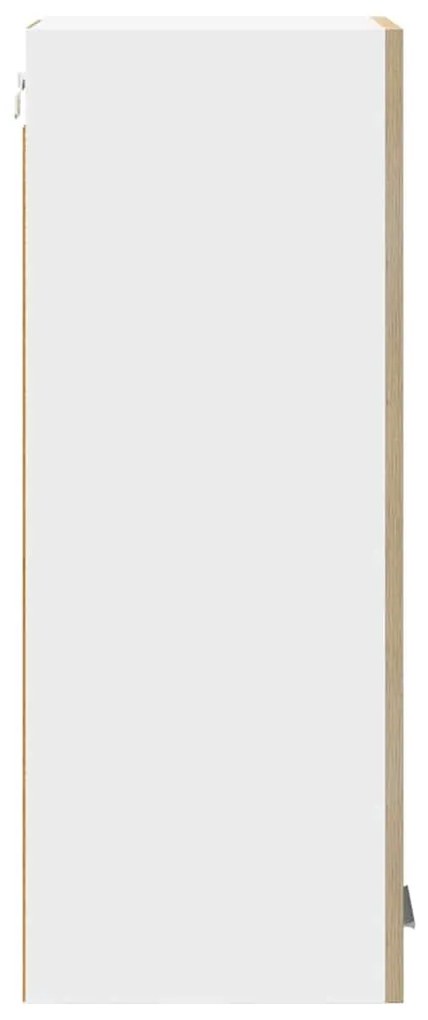 vidaXL Κρεμαστό ντουλάπι Riga Σομόνα Δρυς και Λευκό 30 x 31 x 80 εκ.
