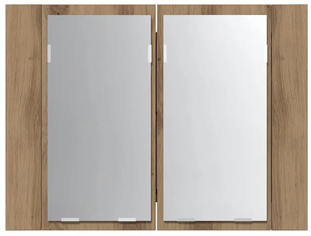 vidaXL Καθρέφτης Ντουλάπι Αρτισιανή Δρυς 60x12x45 εκ. Επεξ. Ξύλο