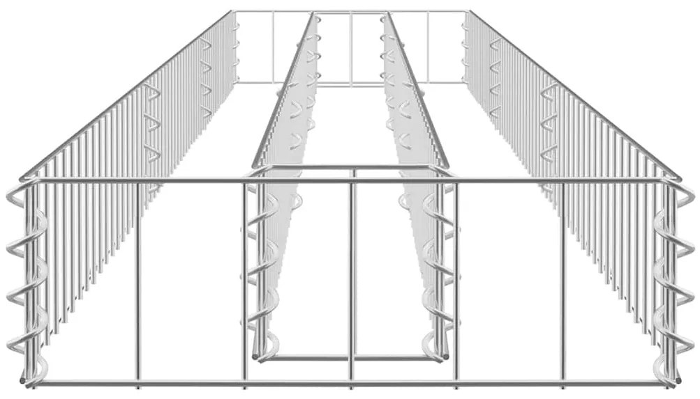 vidaXL Συρματοκιβώτιο-Γλάστρα Υπερυψωμένη 270x30x10 εκ. Γαλβ. Χάλυβας