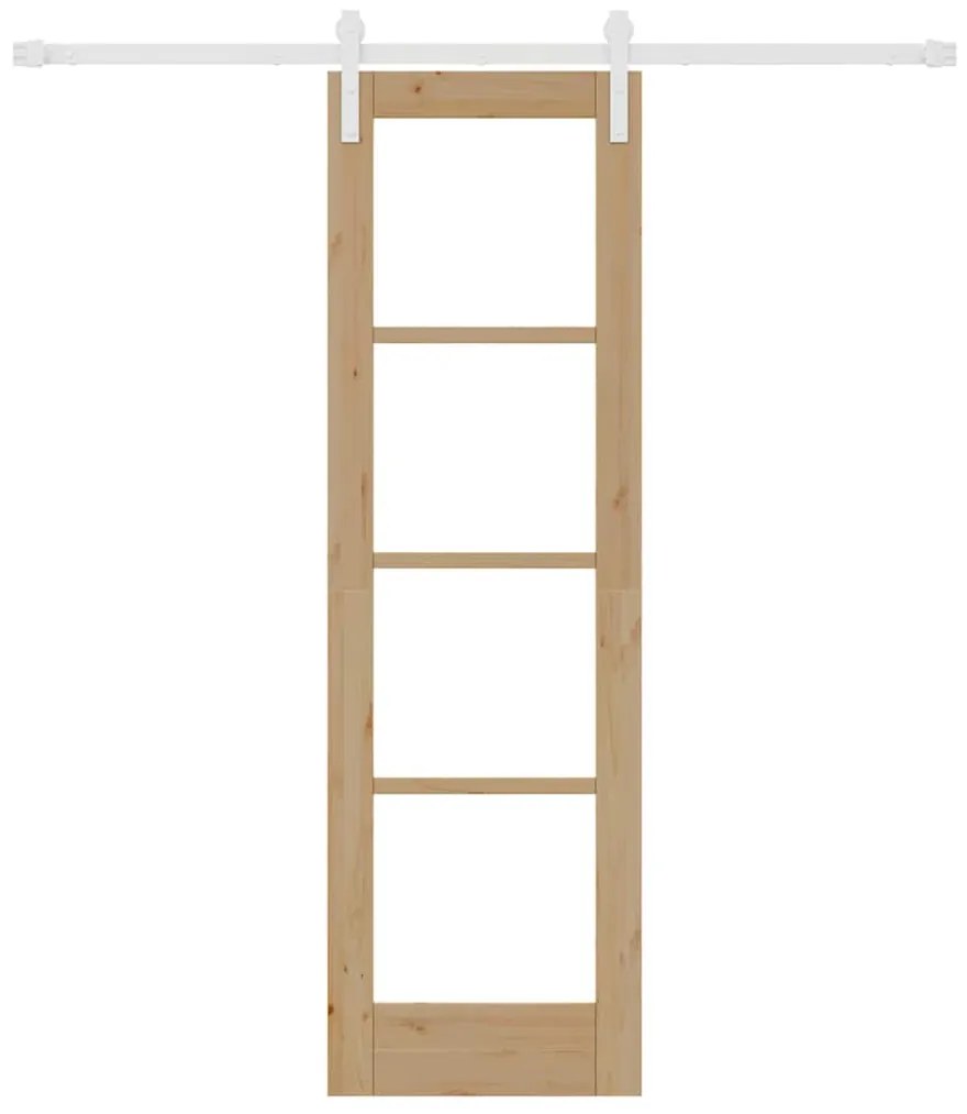 vidaXL Συρόμενη Πόρτα ORKDAL Καφέ 61 x 198.5 εκ. Μασίφ ξύλο πεύκου