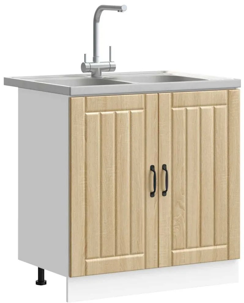 vidaXL Ντουλάπα Κουζίνας με αποθήκευση 2 pcs Καφέ 80 x 46 x 81.5 εκ