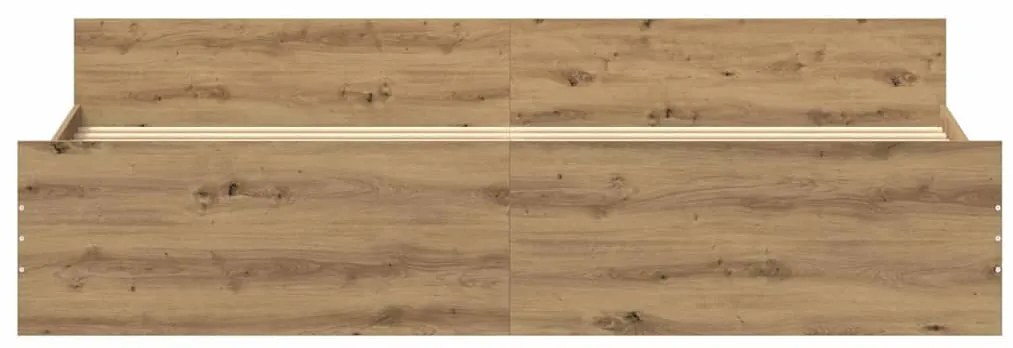 vidaXL Σκελετός Κρεβατιού artisan δρυς 200 x 200 cm Επεξεργασμένο ξύλο