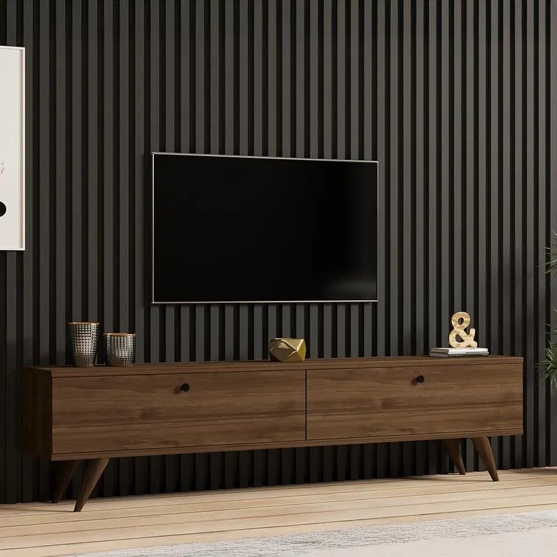 Έπιπλο τηλεόρασης Jate καρυδί 160x25x40 εκ. 160x25x45 εκ.