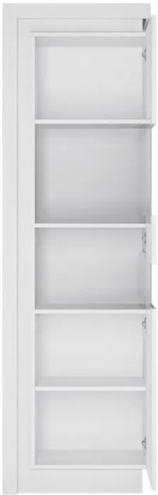 Βιτρίνα ψηλή Lynx 1D-Deksia-Leuko