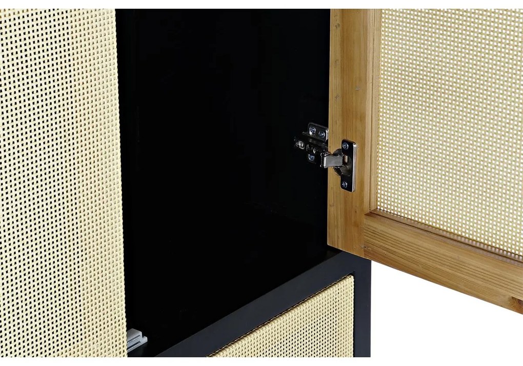 Ντουλάπι DKD Home Decor 80 x 38 x 160 cm Έλατο Φυσικό Μαύρο