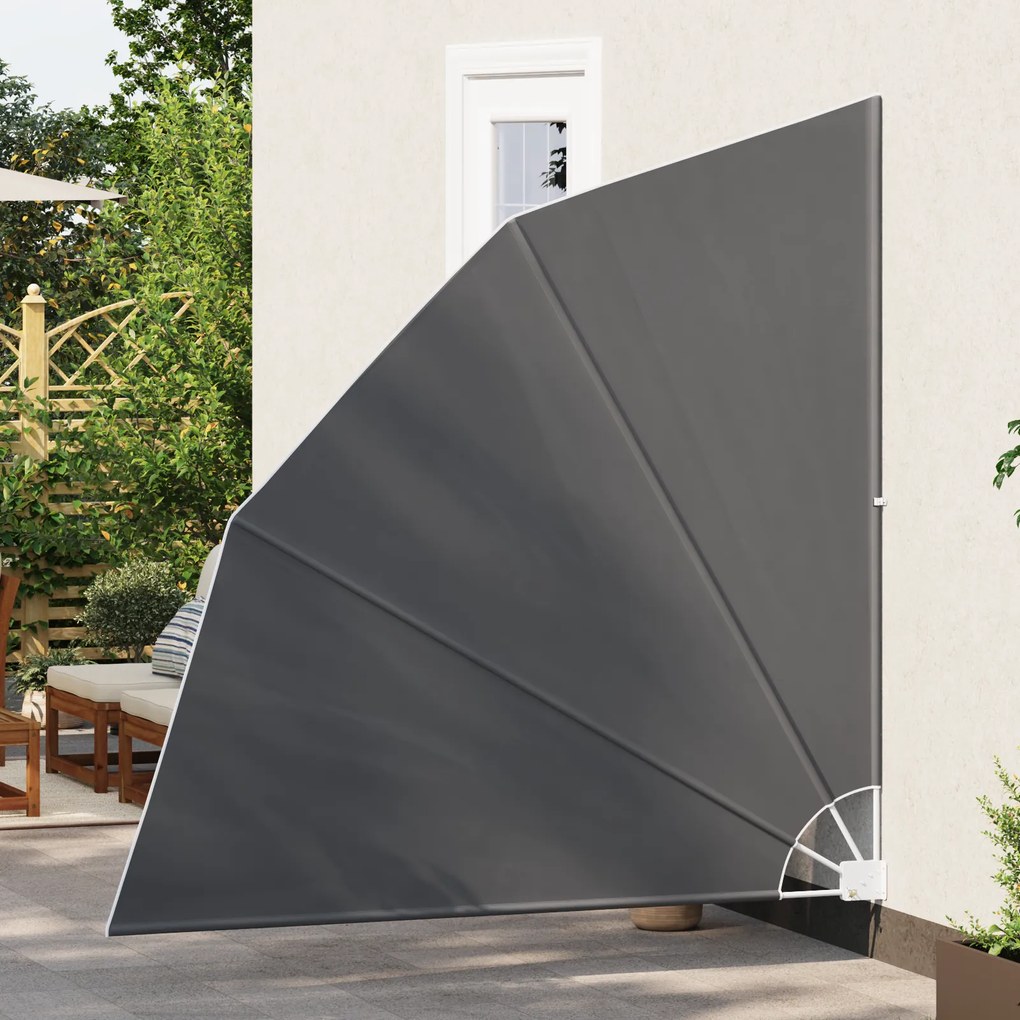 vidaXL Αδιάφανο σκίαστρο μπαλκονιού Μαύρο 210 x 210 cm ύφασμα