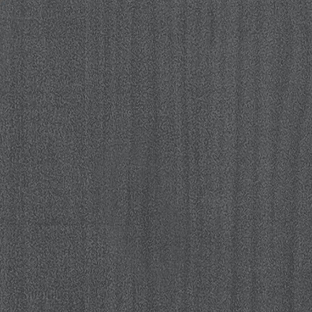 vidaXL Πλαίσιο Κρεβατιού Γκρι 160 x 200 εκ. από Μασίφ Ξύλο Πεύκου