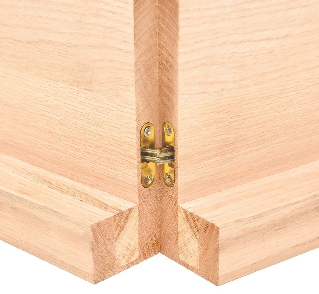 vidaXL Ράφι Τοίχου 180x30x(2-6) εκ. από Ακατέργαστο Μασίφ Ξύλο Δρυός