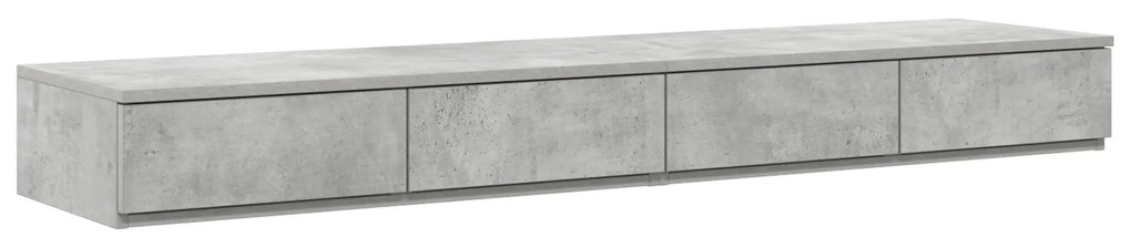 vidaXL Συρτάρια κρεβατιού σε Γκρι Σκυρόδεμα - 135x36,5x16,5 εκ. από τεχνητό ξύλο