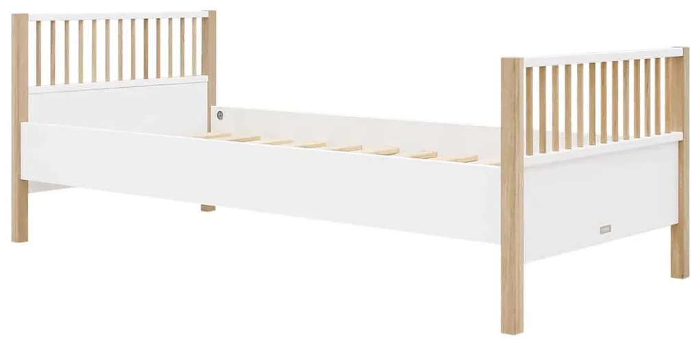 Κρεβάτι Μονό Mika  90x200cm  White + Oak Bopita