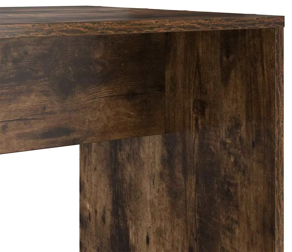 vidaXL Γραφείο Καπνιστό Δρύς 138,5 x 55 x 143 εκ Επεξεργασμένο ξύλο