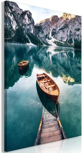 Πίνακας - Boats In Dolomites (1 Part) Vertical - 80x120