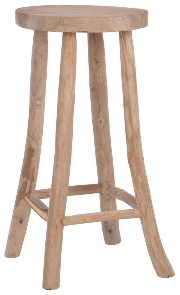 Σκαμπώ Μπαρ HM9338 Ψηλό Φ34,5x715cm Teak Natural Wood