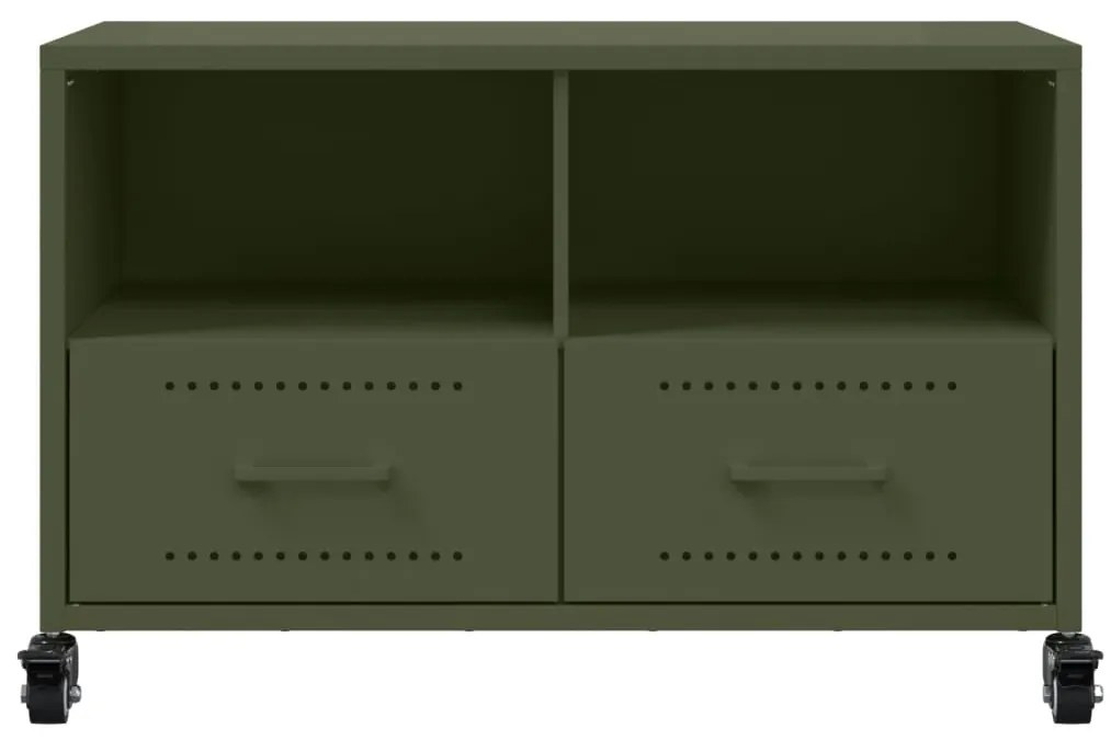 vidaXL Έπιπλο Τηλεόρασης Πράσινο Λαδί 68x39x43,5 εκ. από Ατσάλι