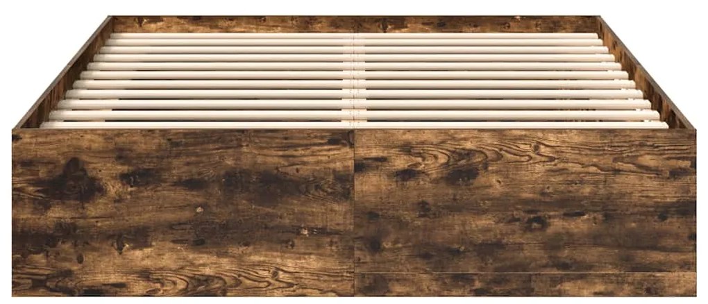 vidaXL Πλαίσιο Κρεβατιού Καπνιστή Δρυς 160 x 200 εκ.