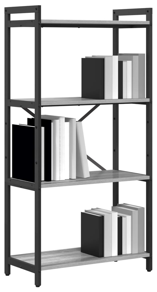 vidaXL Βιβλιοθήκη Γκρι sonoma 60 x 30 x 118 εκ Επεξεργασμένο ξύλο