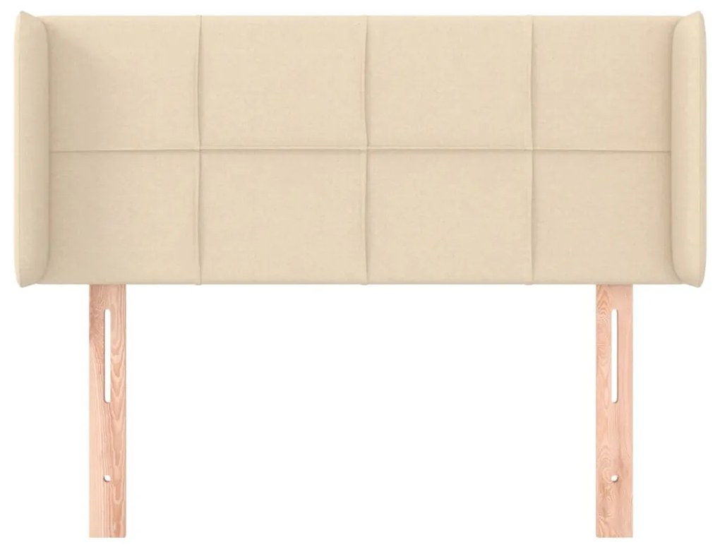 vidaXL Κεφαλάρι με Πτερύγια Κρεμ 83x16x78/88 εκ. Υφασμάτινο