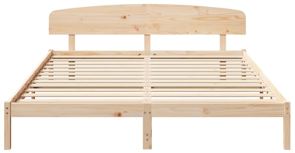 vidaXL Κρεβάτι με κεφαλάρι 180x200 εκ Μασίφ ξύλο πεύκου