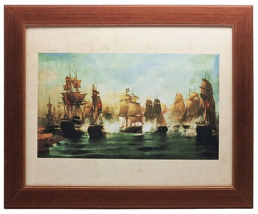 Artekko Artwork Κάδρο Ναυμαχία της Ναυπάκτου (47x37x2)cm