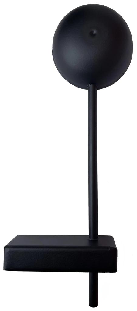 Φωτιστικό Τοίχου - Απλίκα HL-3532-1 FUEGO BLACK WALL LAMP - Μέταλλο - 77-9084