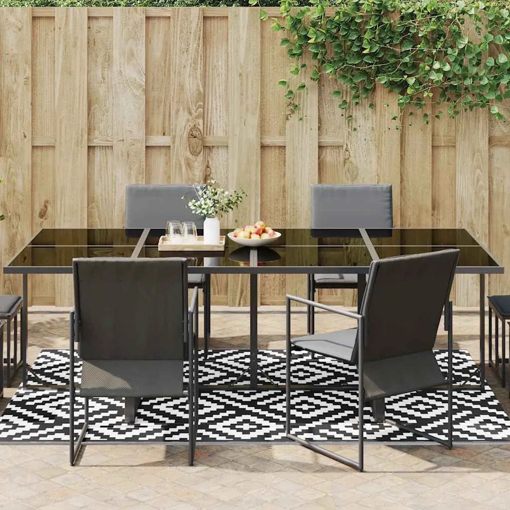 vidaXL Χαλί εξωτερικού χώρου ARAKIL Λευκό και μαύρο 160x230 cm PP