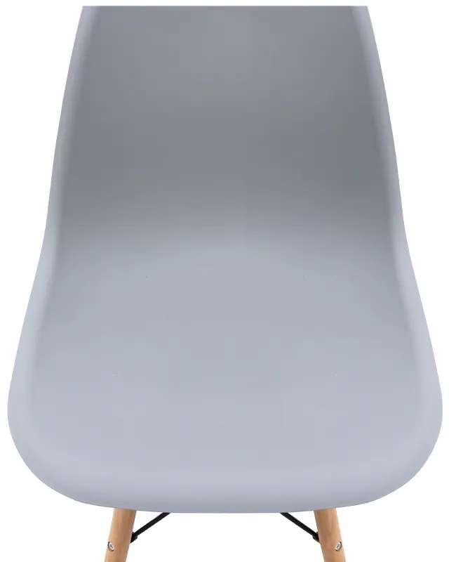 Καρέκλα τραπεζαρίας Nova Megapap PP γκρι - ξύλινο φυσικό πόδι 46x51x80εκ.