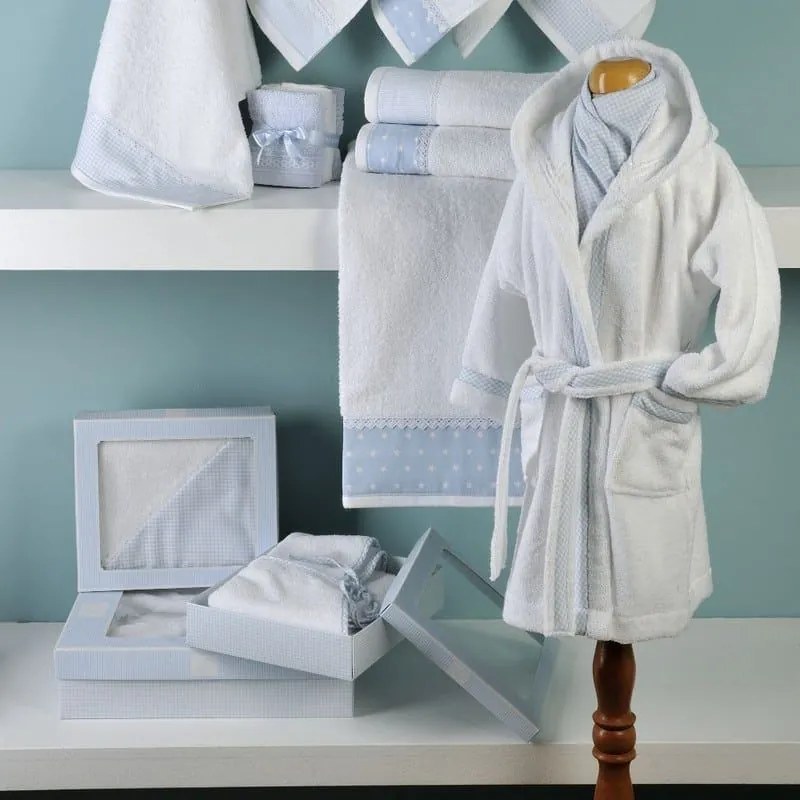 Μπουρνούζι Παιδικό 25-0118 White-Ciel Down Town
