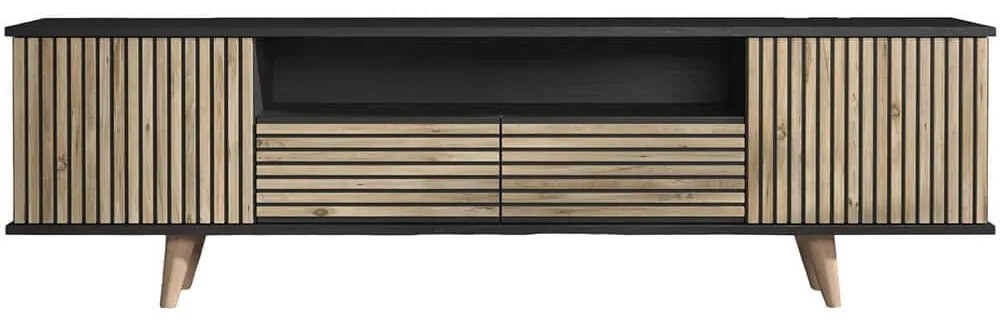 Έπιπλο Τηλεόρασης 787CDL1821 180x35x55cm Pine-Black