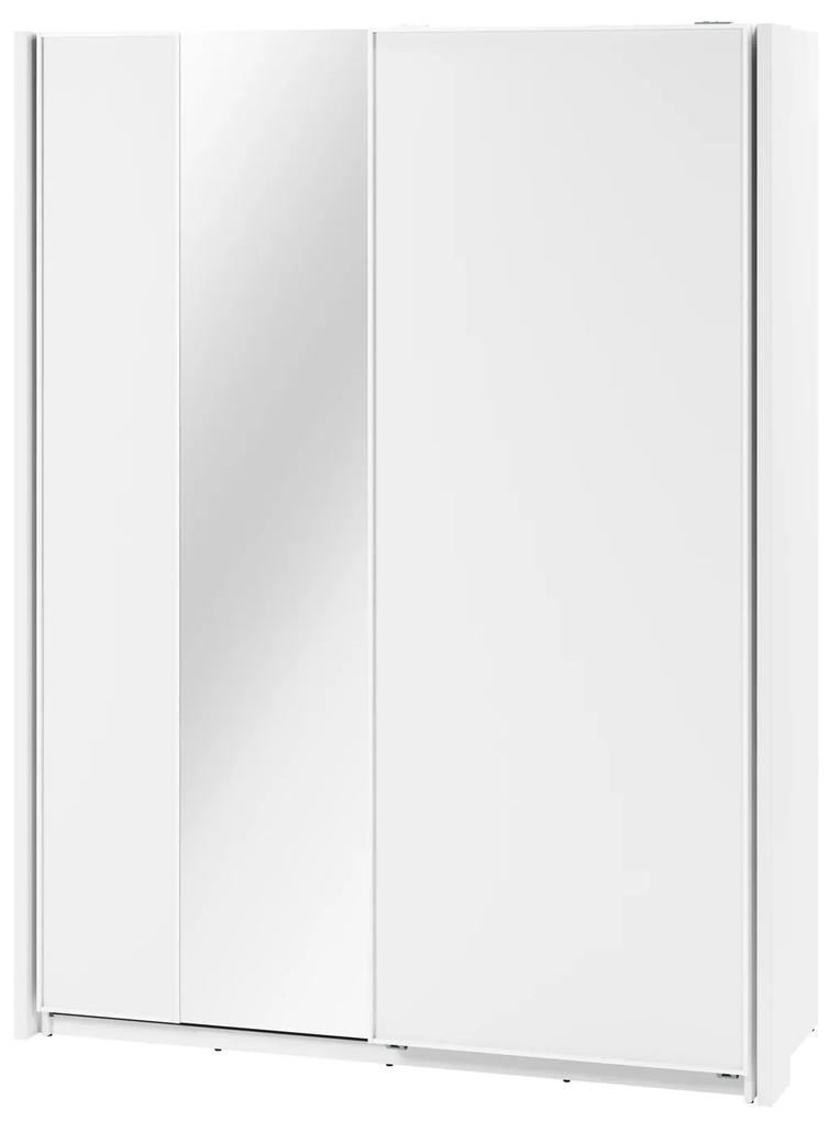 Ντουλάπα Fresno 135, Άσπρο, 235x180x71cm, 183 kg, Πόρτες ντουλάπας: Ολίσθηση | Epipla1.gr