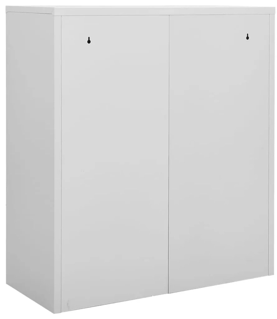vidaXL Ντουλάπα Γραφείου Ανοιχτό Γκρι 90 x 40 x 102 εκ. Ατσάλινη