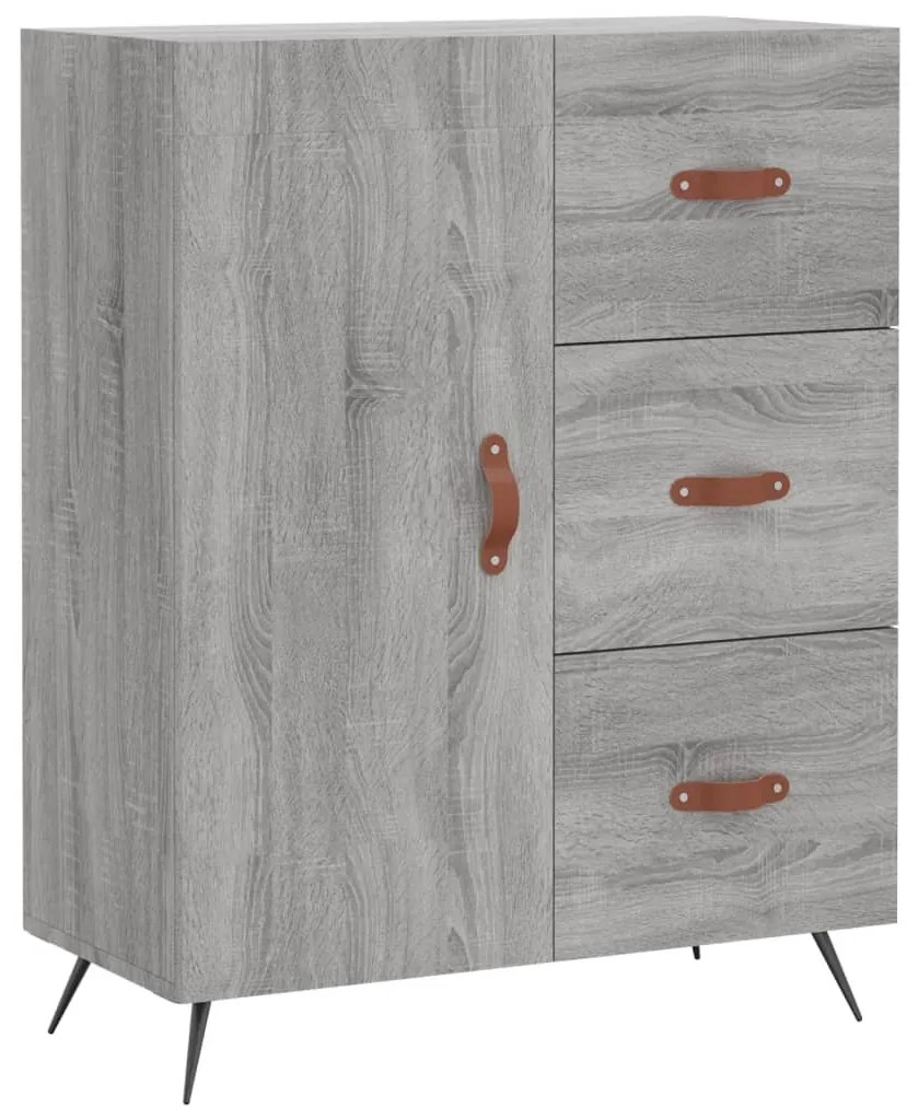 vidaXL Ντουλάπι Γκρι Sonoma 69,5 x 34 x 180 εκ. Επεξεργασμένο Ξύλο