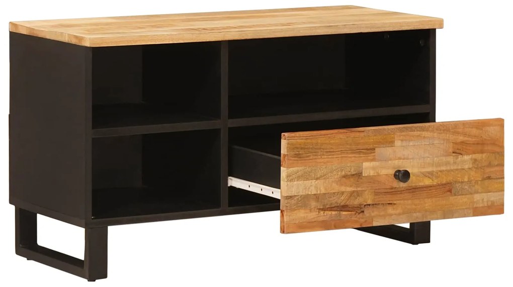 vidaXL Ντουλάπι TV με ράφι Καφέ 80 x 33,5 x 46 εκ. Στερεό ξύλο μάνγκο