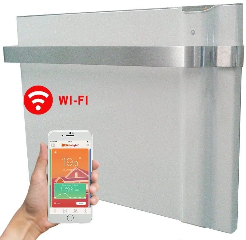 Radialight Klima AS WiFi 750 Watt Λευκό - Ψηφιακός Θερμοπομπός Διπλής Λειτουργίας με Πετσετοκρεμάστρα Αλουμινίου
