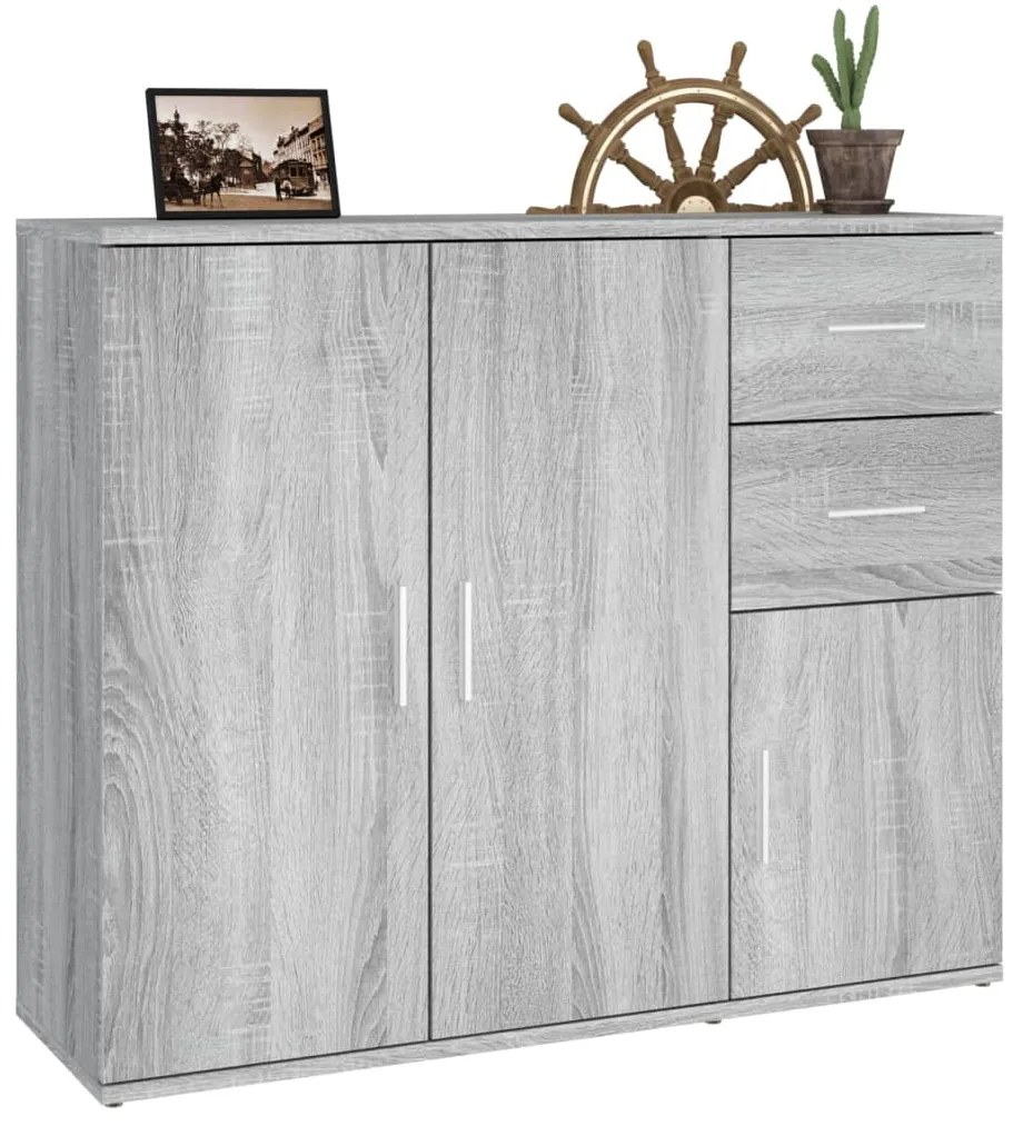 vidaXL Ντουλάπι Γκρι Sonoma 91x29,5x75 εκ. από Επεξεργασμένο Ξύλο