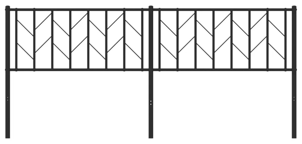 vidaXL Κεφαλάρι Μαύρο 193 εκ. Μεταλλικό