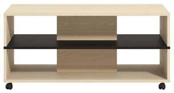 Τραπεζάκι σαλονιού SAVIO σε Light Port Oak - Μαύρο 101x55x48εκ. 101x55x48 εκ.