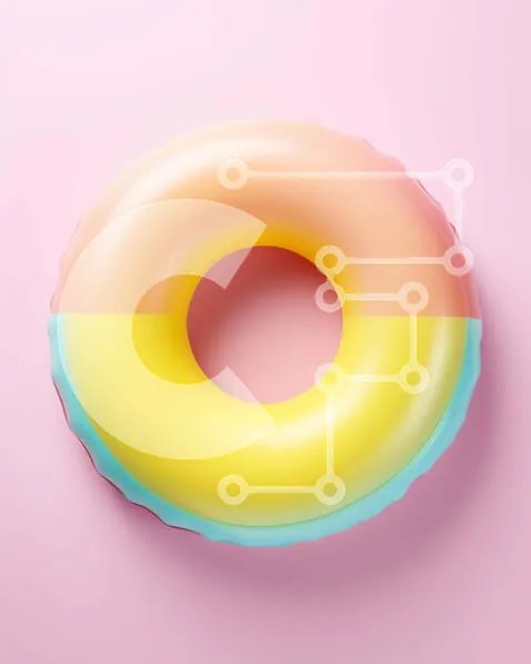 Intra Συλλεκτικό Ξύλινο Παζλ Plywood 4mm - Πολύχρωμο φουσκωτό δαχτυλίδι στην άμμο Σε Ξύλινο Κουτί - Διαστάσεις Puzzle: 10x10 cm – 25 κομμάτια