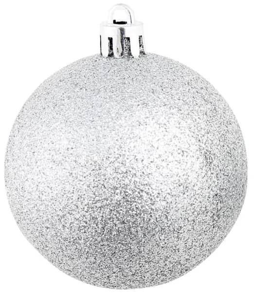 vidaXL Σετ Μπάλες Χριστουγεννιάτικες 100 τεμ. Ασημί 3/4/6 εκ.