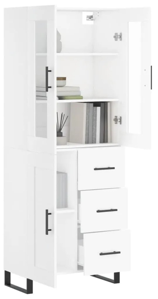 vidaXL Ντουλάπι Λευκό 69,5x34x180 εκ. από Επεξεργασμένο Ξύλο