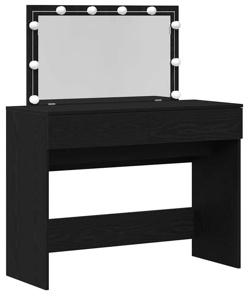 vidaXL Κομοδίνο Μαύρη δρυς 100 x 40 x 120 εκ. Επεξεργασμένο ξύλο