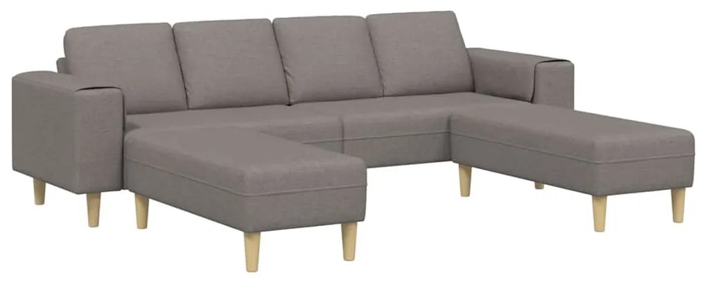 vidaXL Σετ Καναπέ 3 pcs Taupe ύφασμα