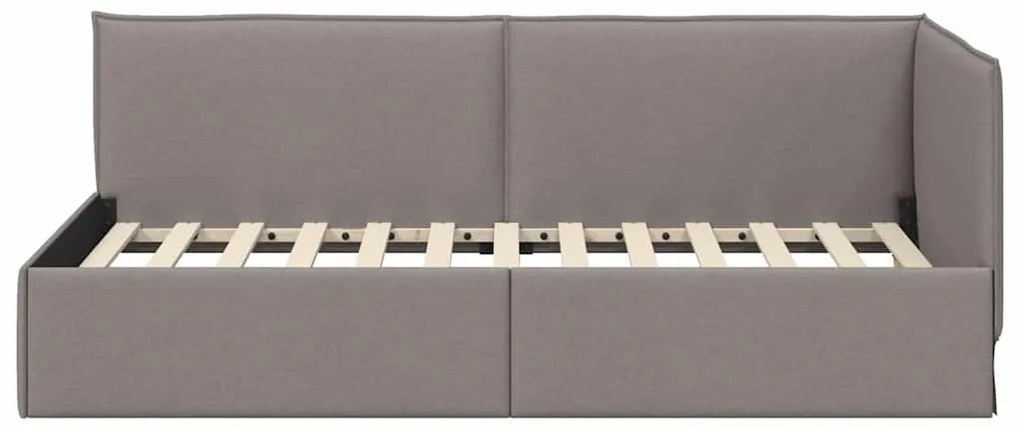 vidaXL Κρεβάτι Γωνίας με κεφαλάρι Taupe 90 x 200 cm ύφασμα