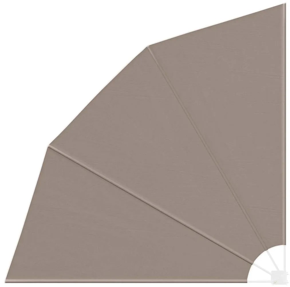 vidaXL Αδιάφανο σκίαστρο μπαλκονιού Taupe 210 x 210 cm ύφασμα